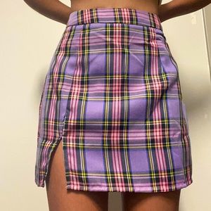 Plaid purple skirt